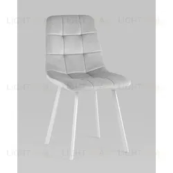 Стул Chilly велюр серебристый белые ножки УТ000039636