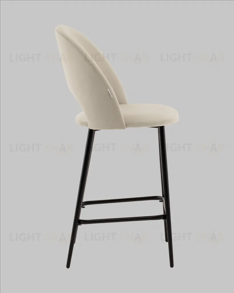 Стул полубарный Меган велюр бежевый УТ000040866