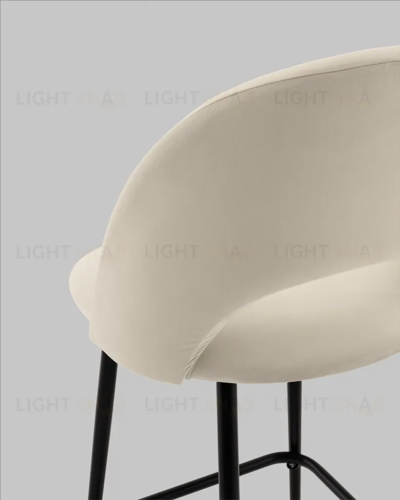 Стул полубарный Меган велюр бежевый УТ000040866