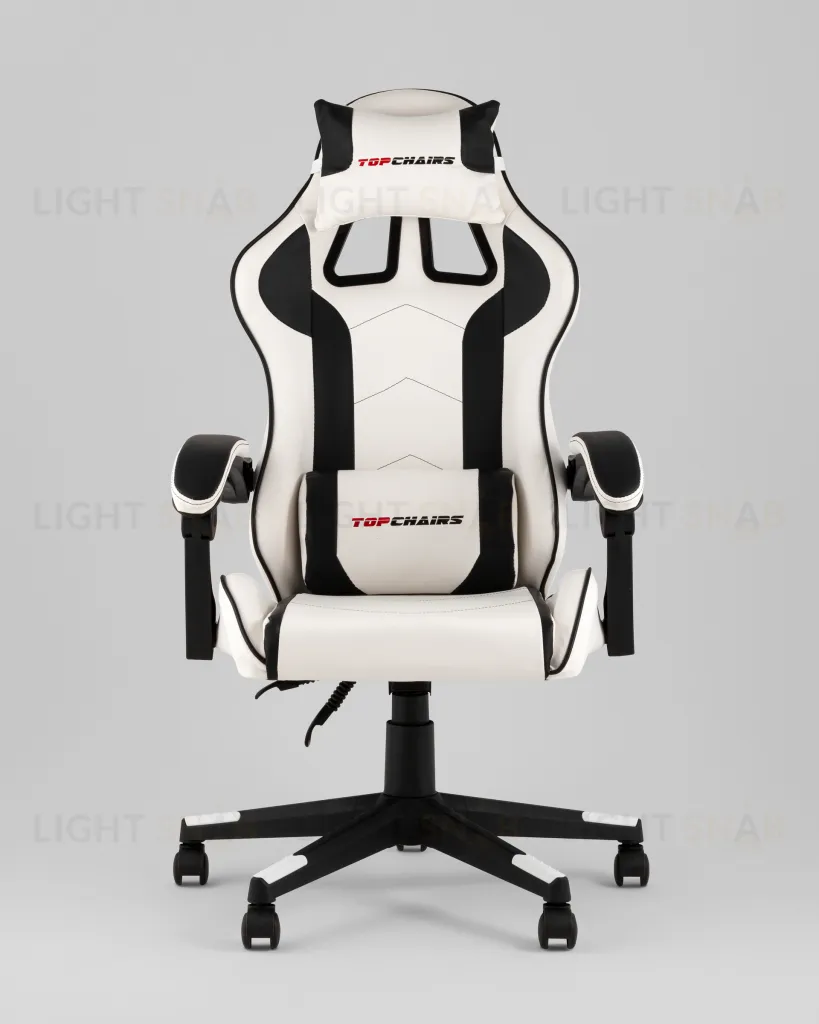 Кресло спортивное TopChairs Shadow бело-черный УТ000039462