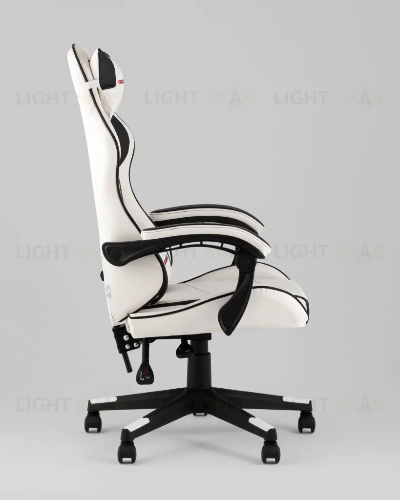 Кресло спортивное TopChairs Shadow бело-черный УТ000039462