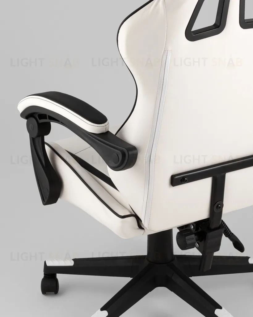 Кресло спортивное TopChairs Shadow бело-черный УТ000039462