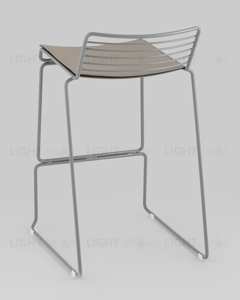 Стул полубарный Danny серый с подушкой УТ000038988