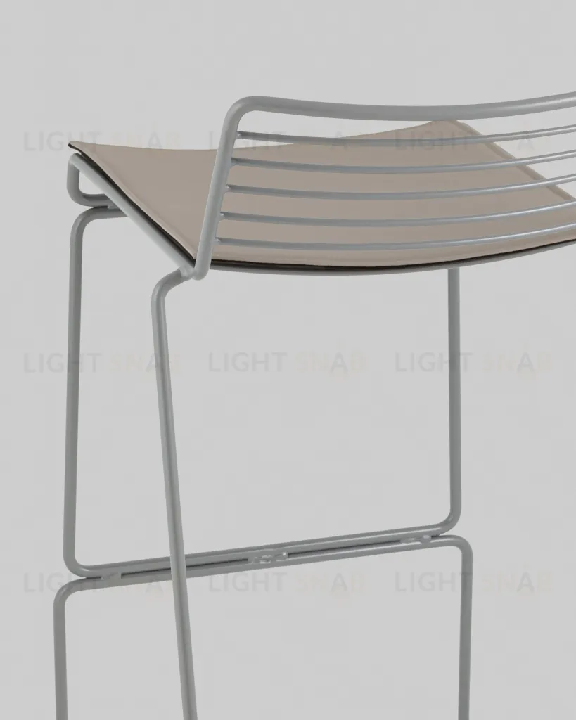 Стул полубарный Danny серый с подушкой УТ000038988