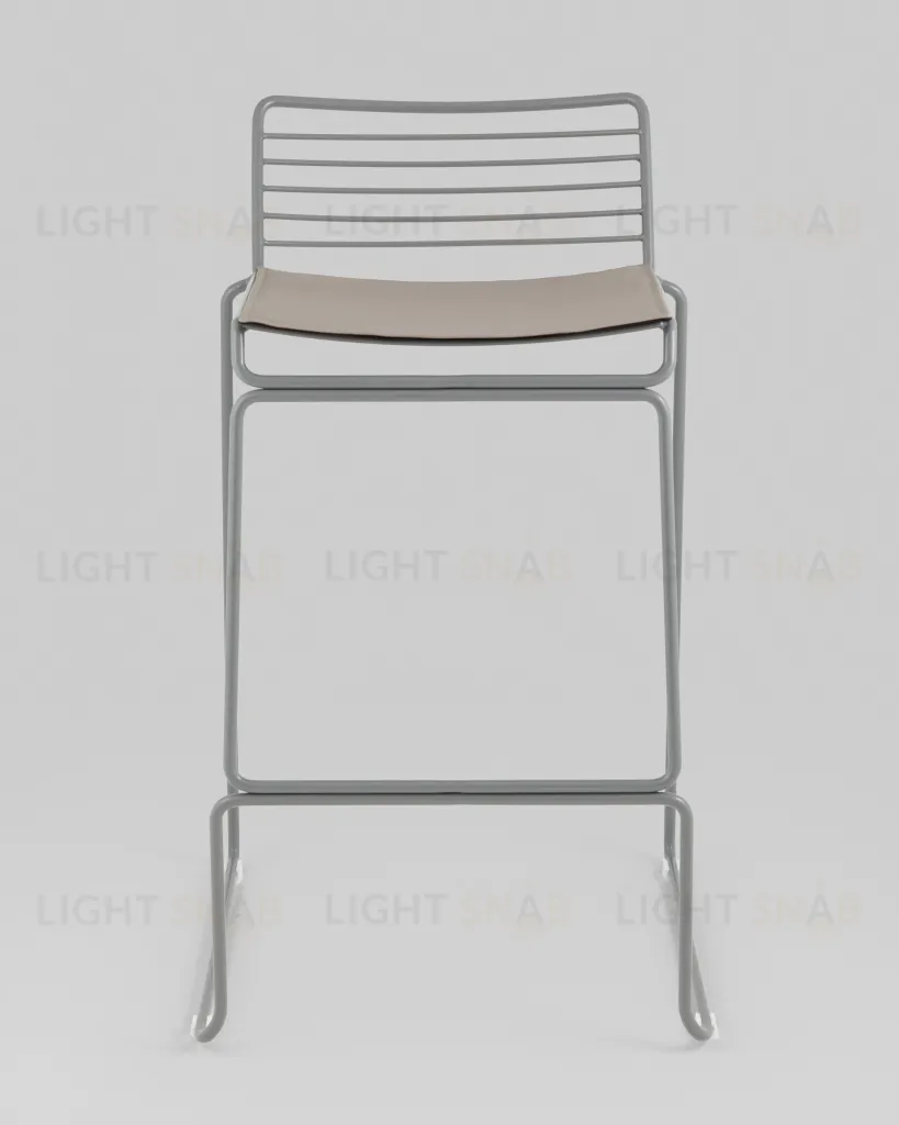 Стул полубарный Danny серый с подушкой УТ000038988