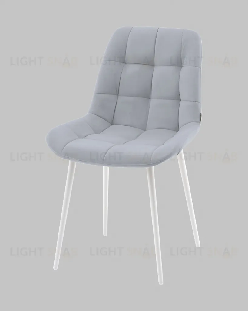 Стул Флекс N светло-серый белые ножки УТ000041307