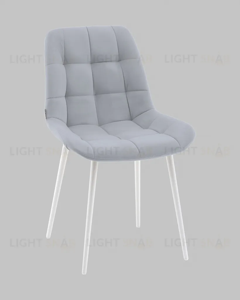 Стул Флекс N светло-серый белые ножки УТ000041307