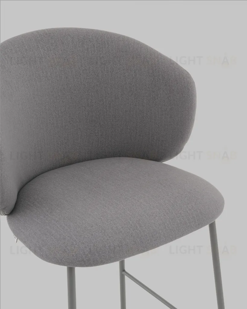 Стул полубарный Блейз велюр серый, каркас серый УТ000041395