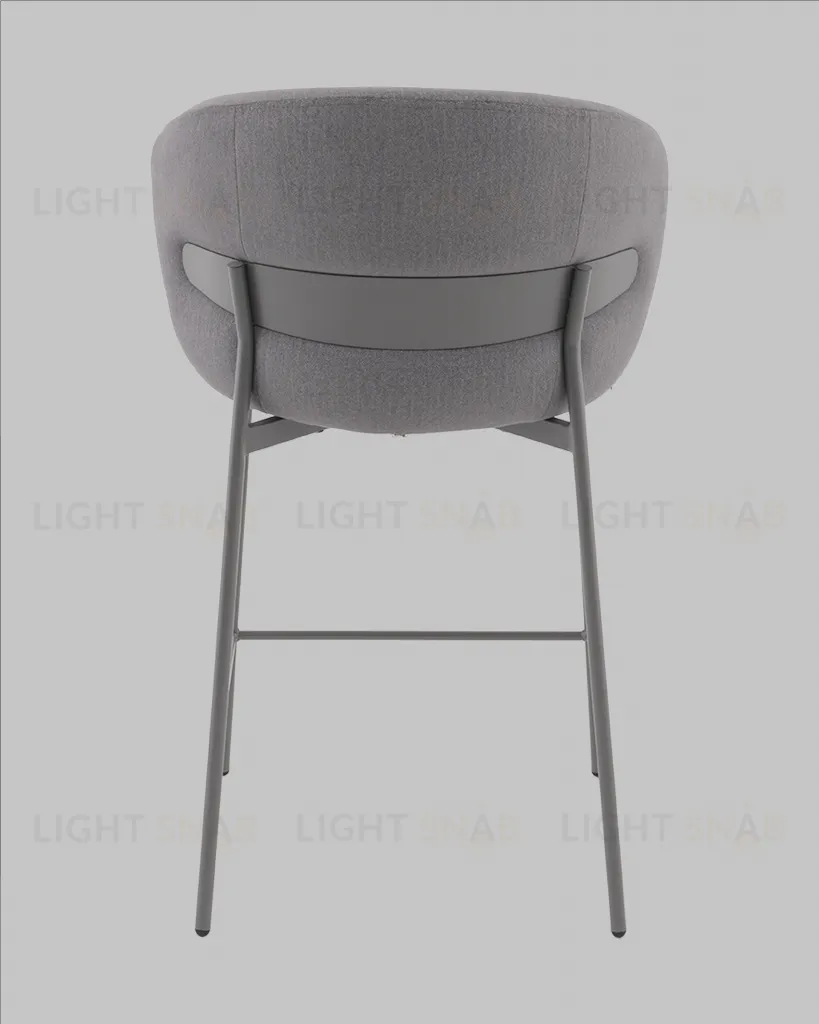 Стул полубарный Блейз велюр серый, каркас серый УТ000041395