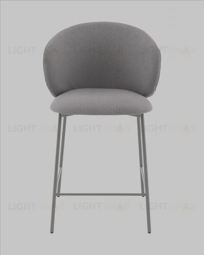 Стул полубарный Блейз велюр серый, каркас серый УТ000041395