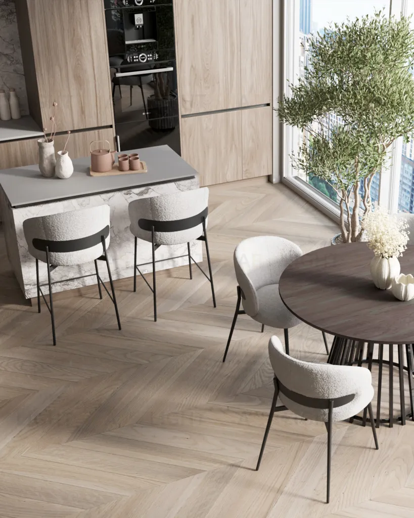 Стул полубарный Блейз букле светло-серый УТ000041392