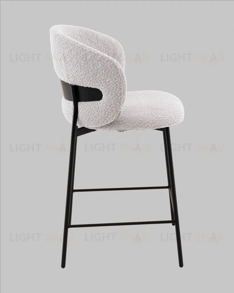 Стул полубарный Блейз букле светло-серый УТ000041392