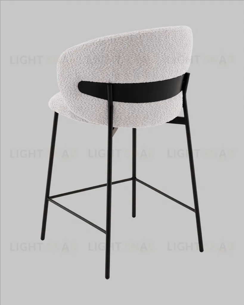 Стул полубарный Блейз букле светло-серый УТ000041392