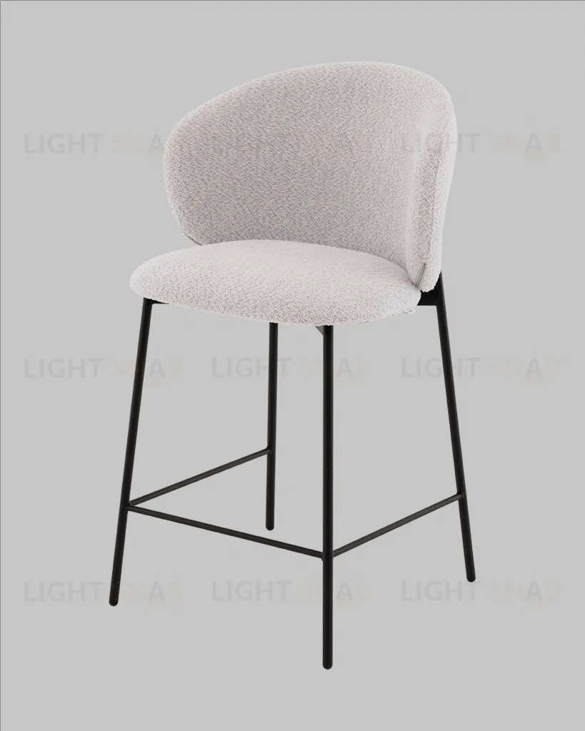 Стул полубарный Блейз букле светло-серый УТ000041392