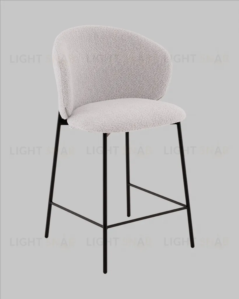 Стул полубарный Блейз букле светло-серый УТ000041392
