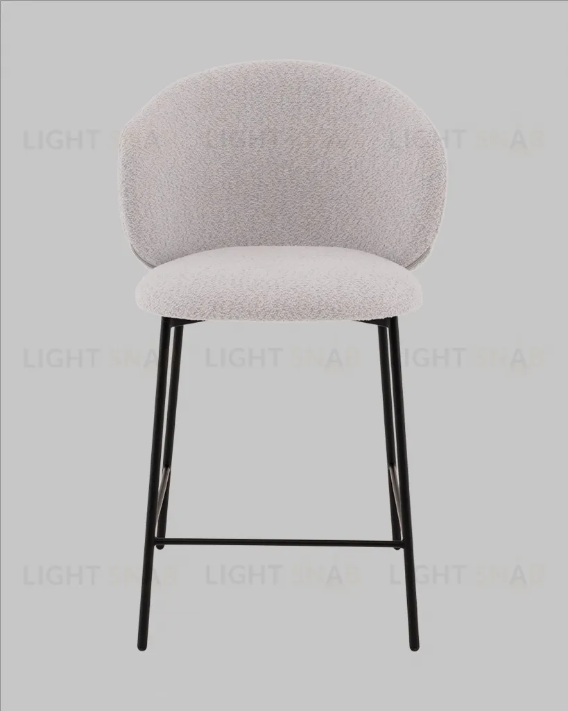 Стул полубарный Блейз букле светло-серый УТ000041392