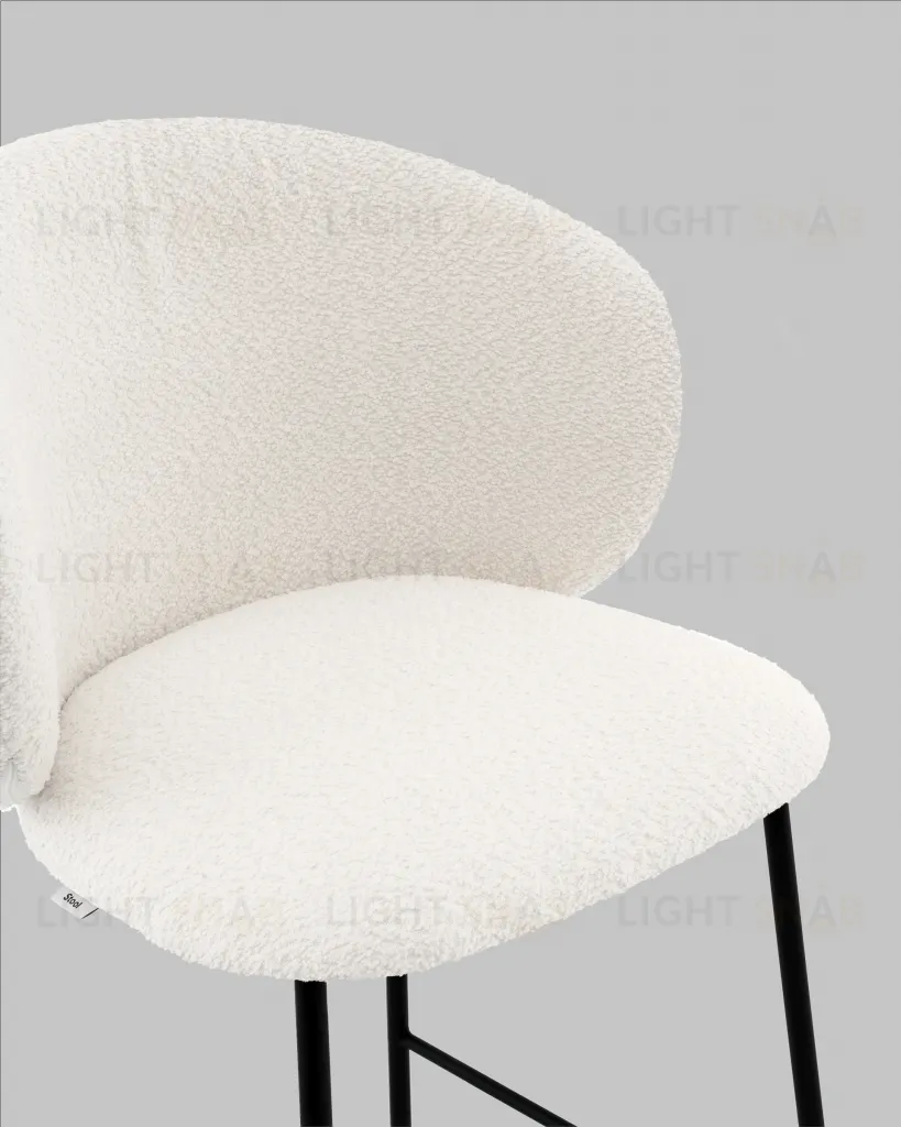 Стул полубарный Блейз букле белый УТ000041389