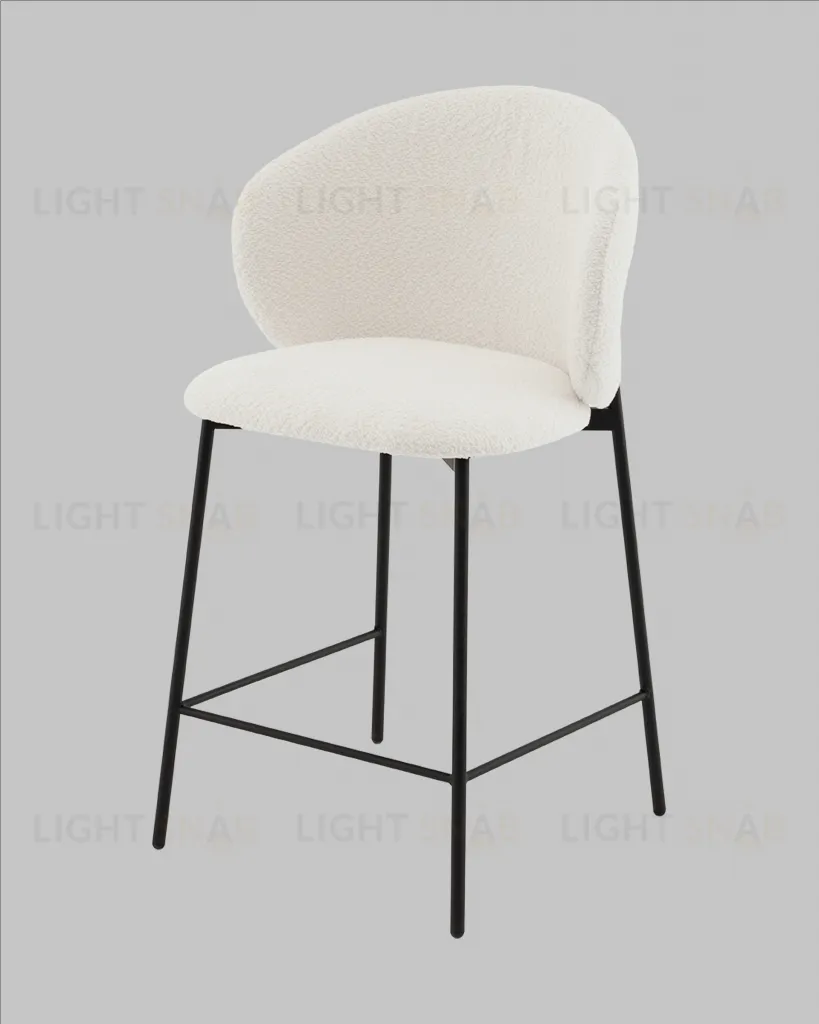Стул полубарный Блейз букле белый УТ000041389