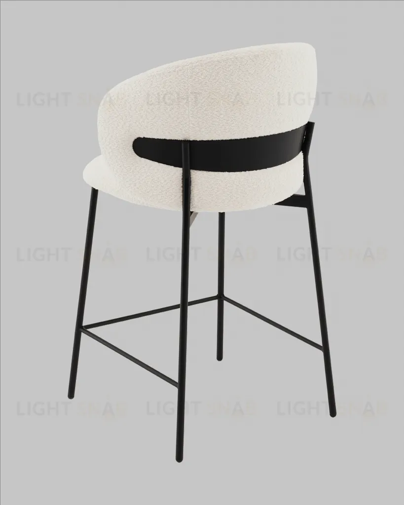 Стул полубарный Блейз букле белый УТ000041389