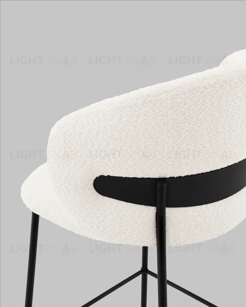 Стул полубарный Блейз букле белый УТ000041389