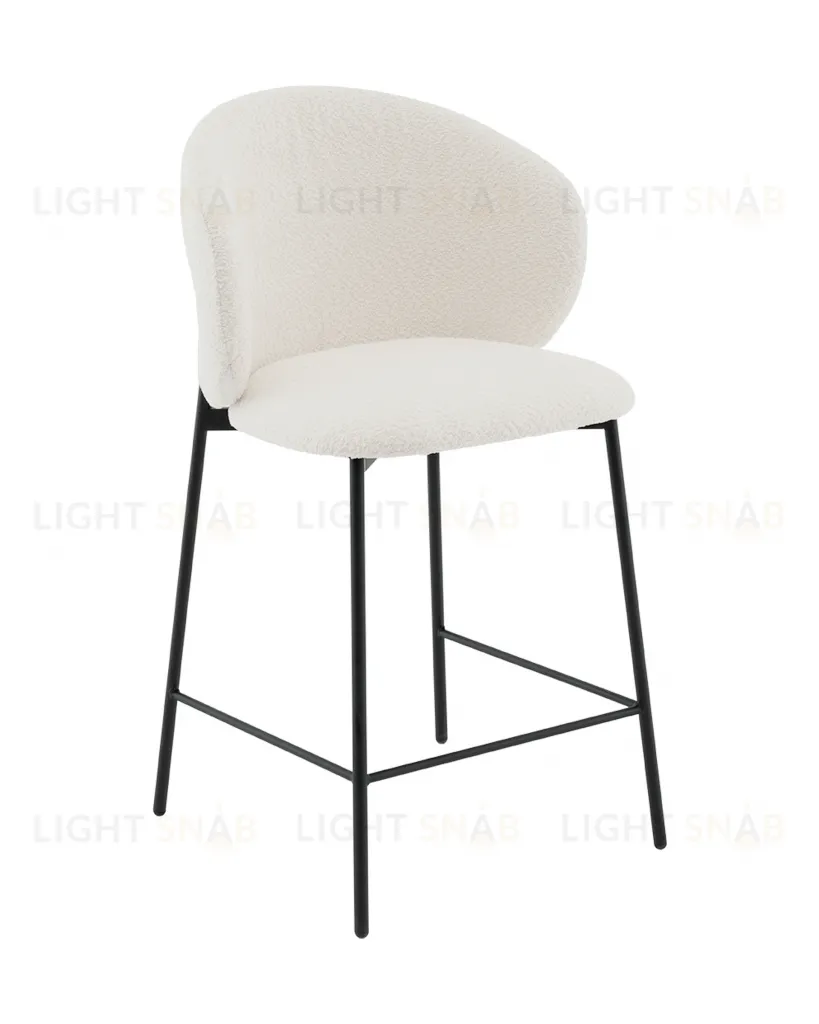 Стул полубарный Блейз букле белый УТ000041389