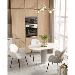 Стул обеденный Wave Stripes букле белый УТ000039505