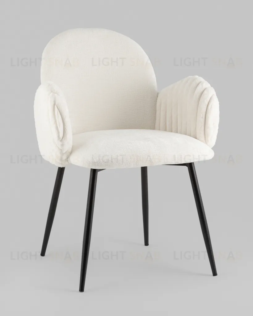 Стул обеденный Wave Stripes букле белый УТ000039505