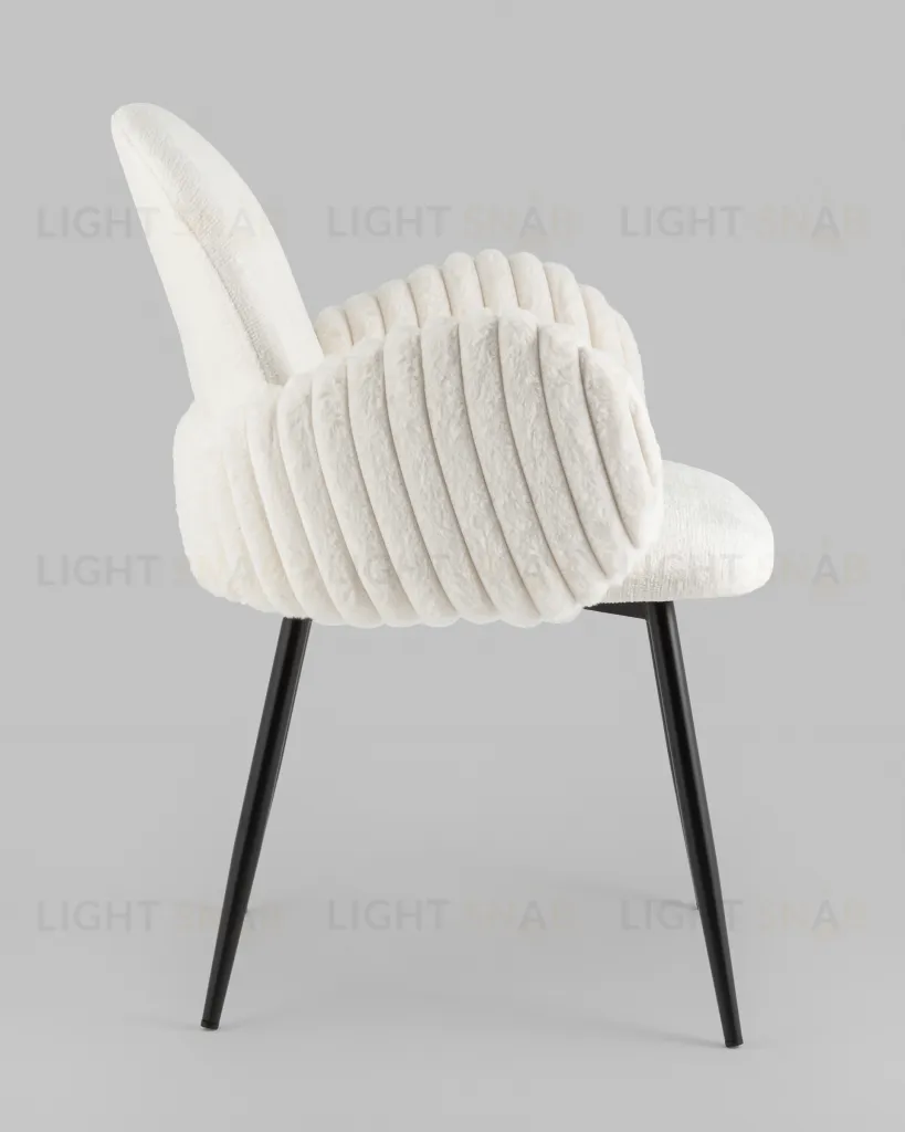 Стул обеденный Wave Stripes букле белый УТ000039505