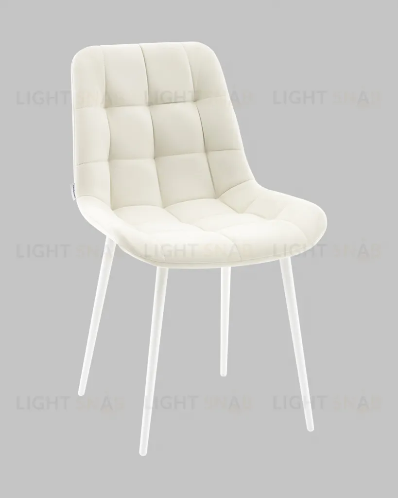 Стул Флекс N светло-бежевый белые ножки УТ000041306