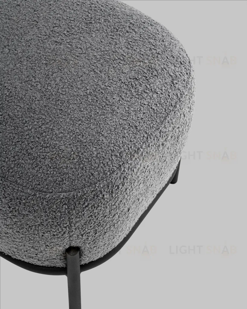 Пуф Стоун букле Fluffy темно-серый УТ000040880