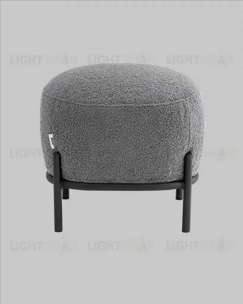 Пуф Стоун букле Fluffy темно-серый УТ000040880