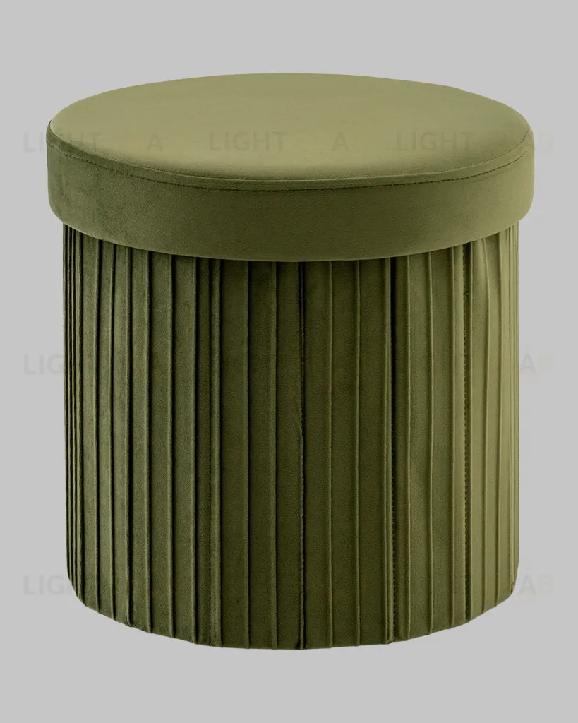 Пуф складной с ящиком Store Round травяной УТ000040152