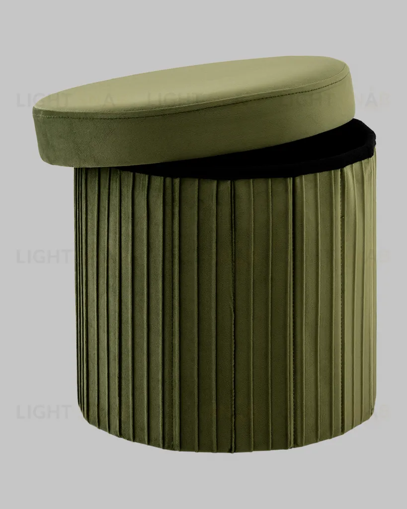 Пуф складной с ящиком Store Round травяной УТ000040152