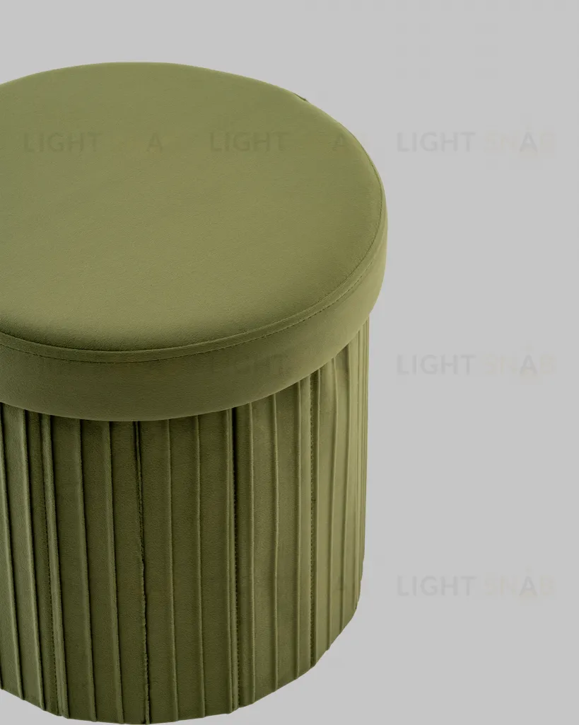 Пуф складной с ящиком Store Round травяной УТ000040152