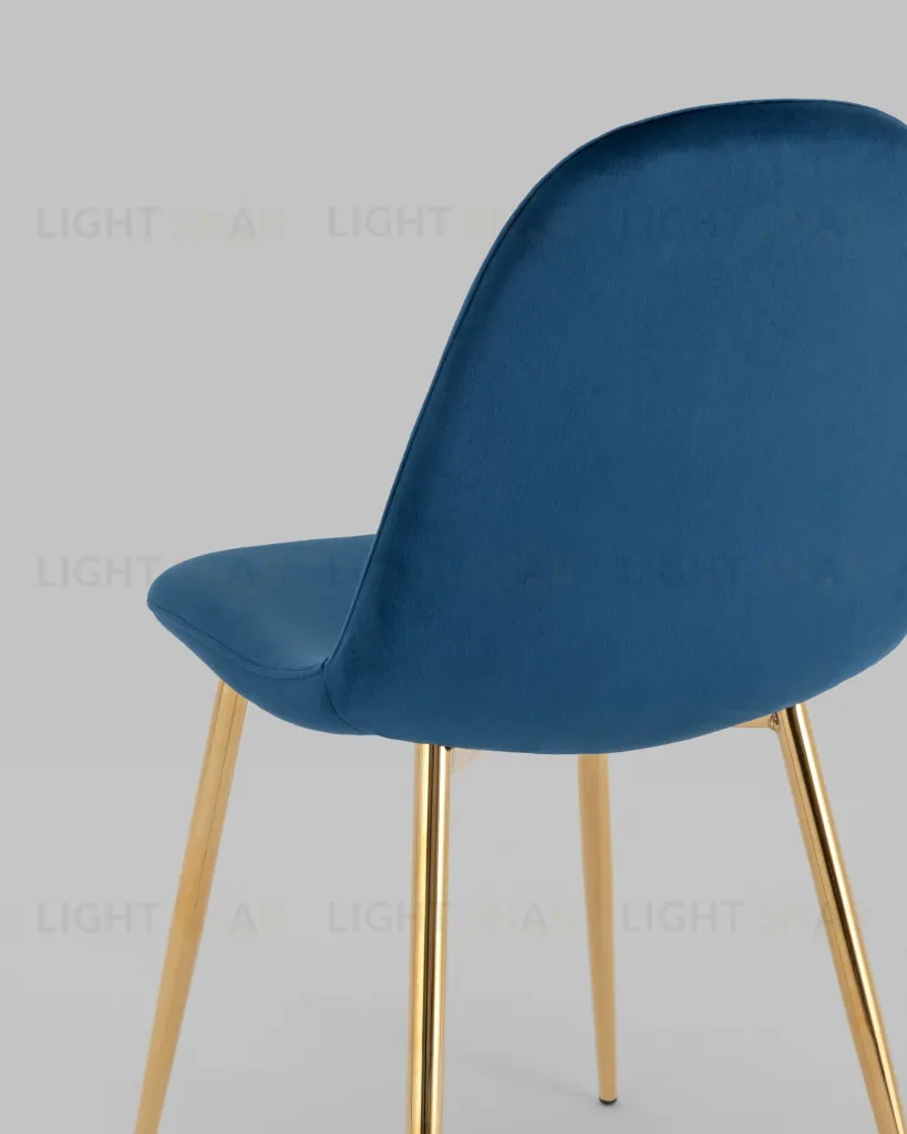 Стул Валенсия SN велюр темно-синий золотые ножки УТ000039614