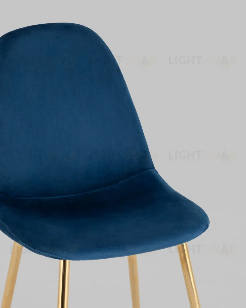 Стул Валенсия SN велюр темно-синий золотые ножки УТ000039614
