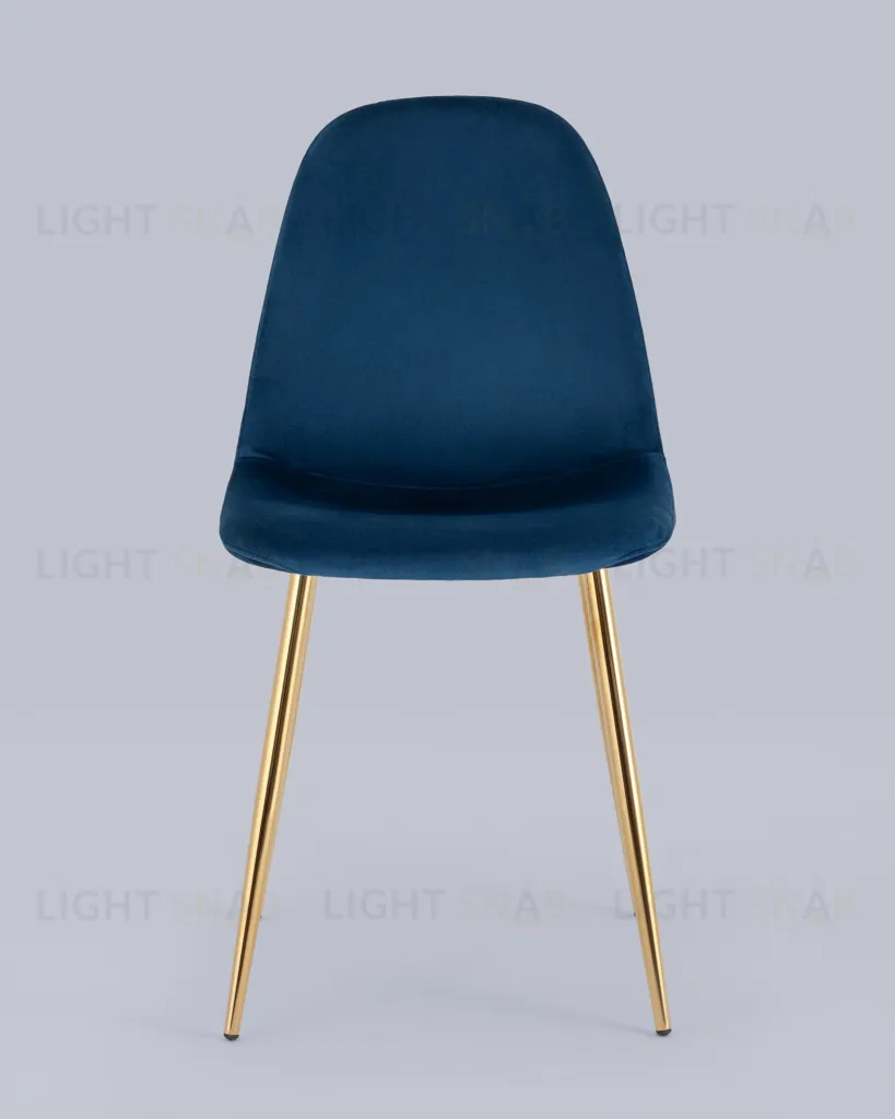 Стул Валенсия SN велюр темно-синий золотые ножки УТ000039614