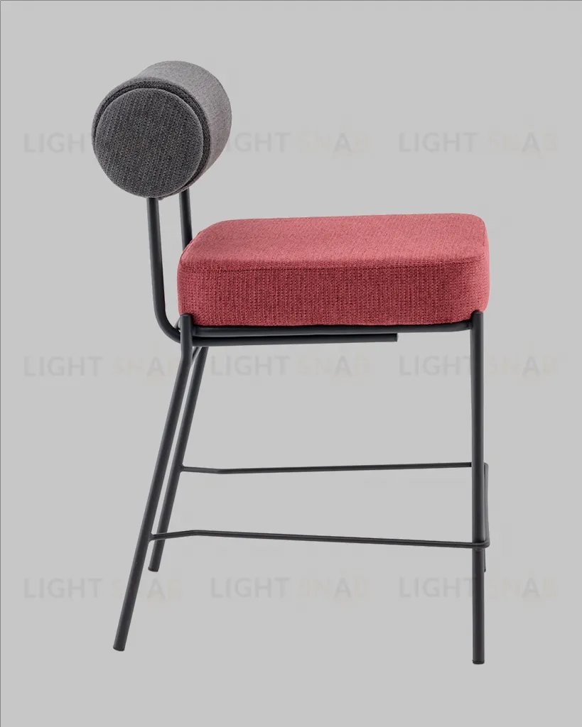 Стул полубарный Ponpoun тёмно-серый бордо УТ000040470