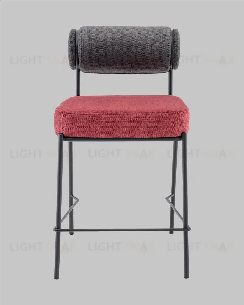 Стул полубарный Ponpoun тёмно-серый бордо УТ000040470