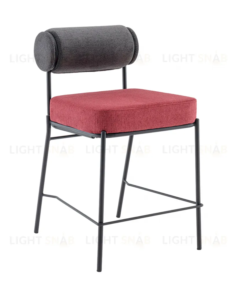 Стул полубарный Ponpoun тёмно-серый бордо УТ000040470