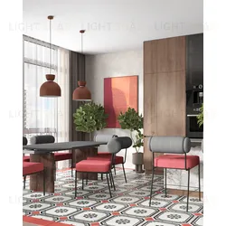 Стул полубарный Ponpoun тёмно-серый бордо УТ000040470