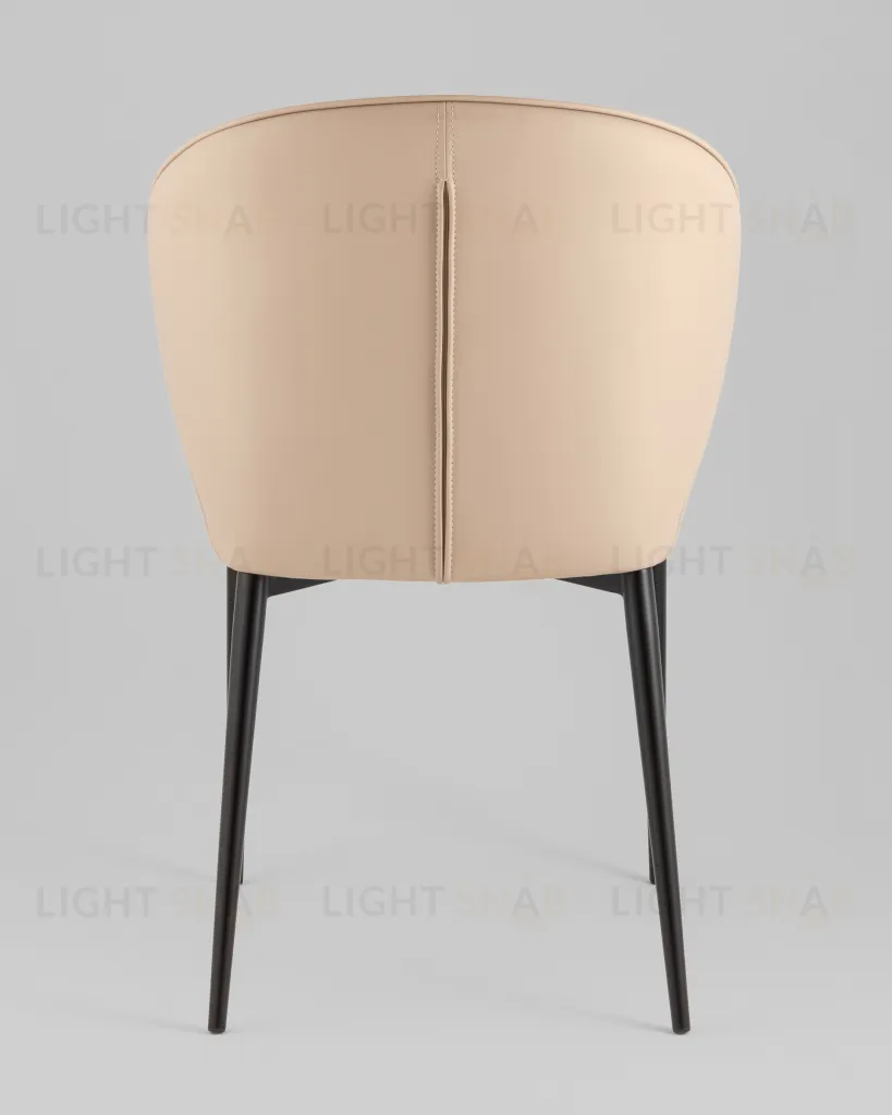 Стул обеденный Deia кремовая экокожа черные ножки УТ000040334