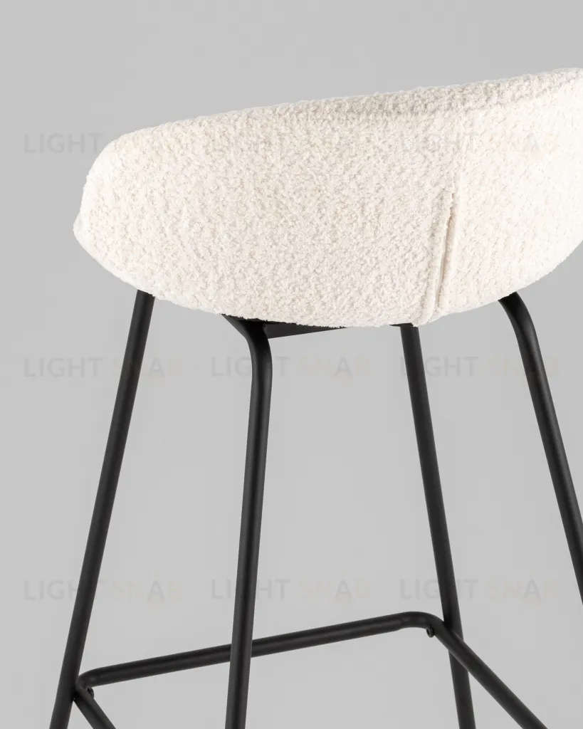 Стул барный Nita букле молочный УТ000040261