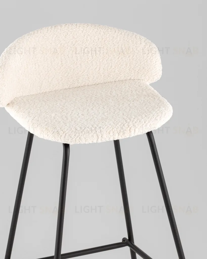 Стул барный Nita букле молочный УТ000040261