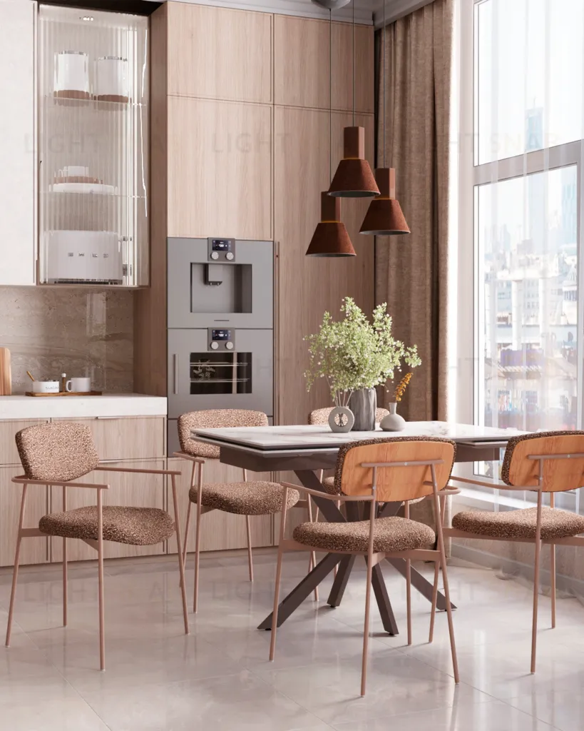 Стул Doe коричневый бежевые ножки УТ000040248