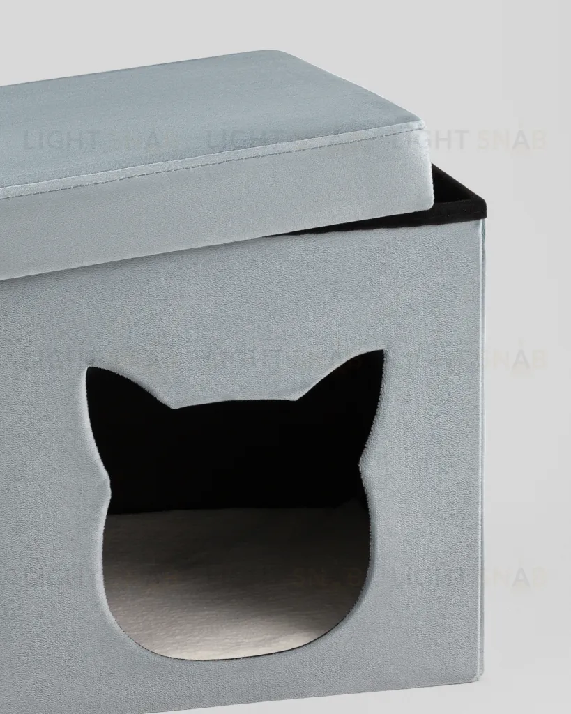 Пуф складной с ящиком Store Pet бирюзовый УТ000040154