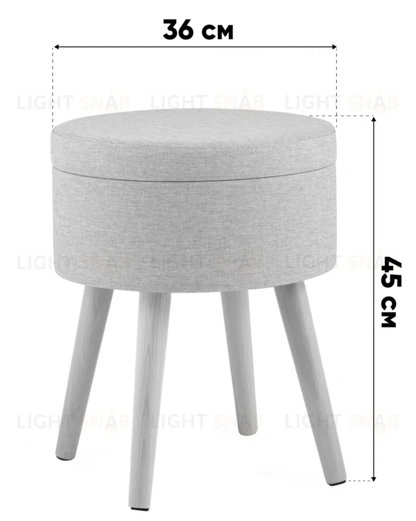 Пуф с ящиком Store Woody рогожка темно-зелёная УТ000040159