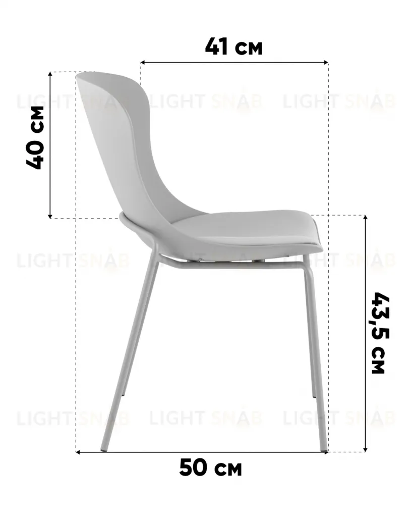 Стул Shaya с подушкой пластик серый УТ000040186