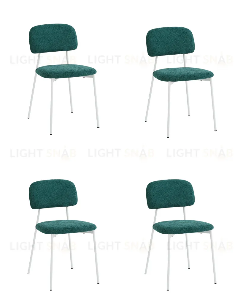 Стул Chao темно-зеленый белые ножки 4 шт. УТ000040814