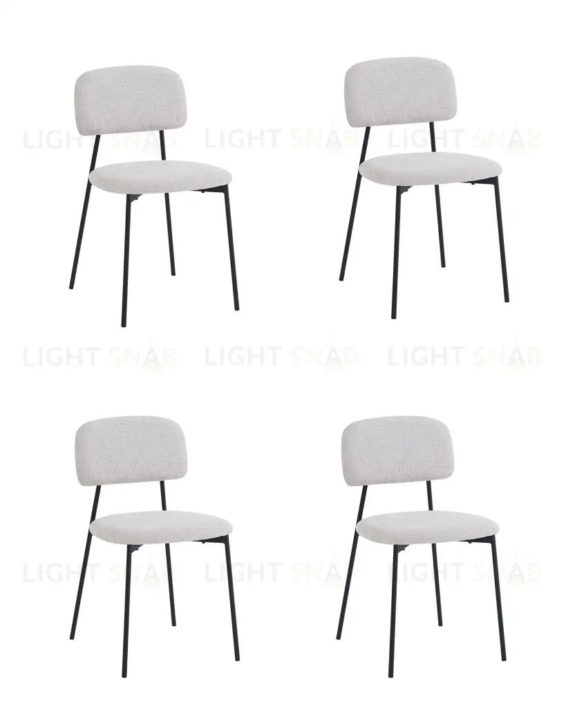 Стул Chao светло-серый черные ножки 4 шт. УТ000040812